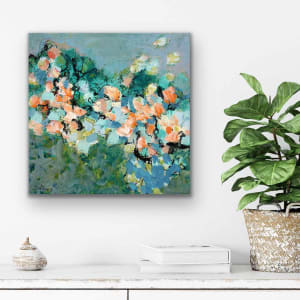 Hillside Flowers by Shirley Williams  Image: 12 x 12 inch canvas in-situ