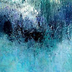 Cerulean Meadow by Shirley Williams  Image: navy and aqua color detail of Cerulean Meadow painting