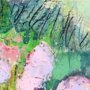Chromatic Landscape 3 by Shirley Williams  Image: pink and green texture on Chromatic Landscape 3