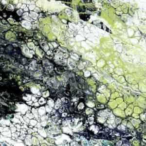 Emerald Hillside by Shirley Williams  Image: color and texture detail of Emerald Hillside painting