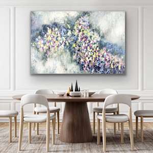 Flower Power 2 by Shirley Williams  Image: Flower Power 2 shown over dining room table