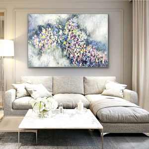 Flower Power 2 by Shirley Williams  Image: Flower Power 2 shown over a living room sofa