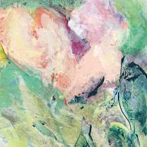 Flower Power Study 4 by Shirley Williams  Image: Soft pink and green  close up detail