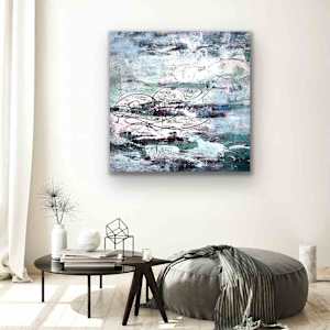 Glacial Drift by Shirley Williams  Image: Glacial Drift painting shown insitu