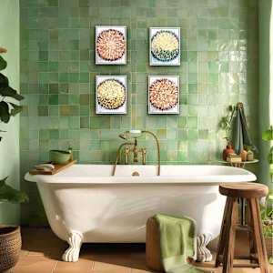 Balance Mandala by Shirley Williams  Image: Wall group of four Mandala collection