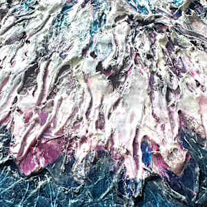 Pink Mandala by Shirley Williams  Image: Sculpted texture detail of PINK MANDALA