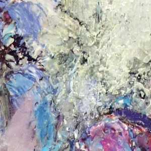 Sapphire Sky by Shirley Williams  Image: texture detail of Sapphire Sky painting