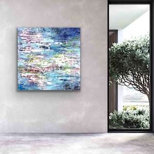 Serene Waters by Shirley Williams  Image: Serene Waters large canvas shown insitu