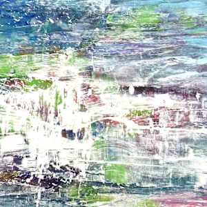 Serene Waters by Shirley Williams  Image: Close detail of texture on Serene Waters canvas