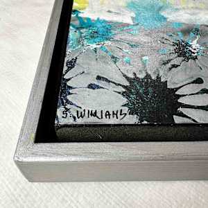 Starburst 1 by Shirley Williams  Image: Signature and frame detail of Starburst 1 painting
