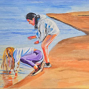 Children Play as Bird Watches by Wayne C. Allen, Image 1.