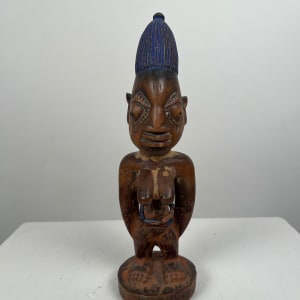Yoruba Twin Figure with Cloth Cape by Yoruba culture 