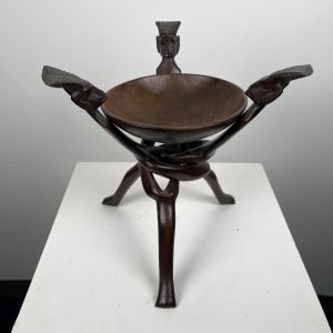 Wood Bowl on Stand 