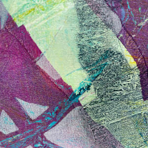 Get the Monkey Bag by Kathy Cornwell  Image: Detail of Get the Monkey Bag, fine art monotype by artist Kathy Cornwell