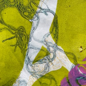 Franks and Grapes by Kathy Cornwell  Image: Detail of Franks and Grapes, fine art monotype by artist Kathy Cornwell