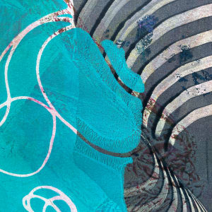 Euphonium Lips by Kathy Cornwell  Image: Detail of Euphonium Lips, fine art monotype by artist Kathy Cornwell