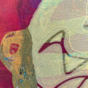 Club Clam by Kathy Cornwell  Image: Detail of Club Clam, fine art monotype by artist Kathy Cornwell