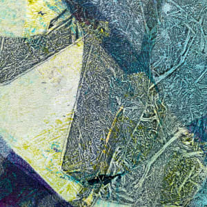 Get the Monkey Bag by Kathy Cornwell  Image: Detail of Get the Monkey Bag, fine art monotype by artist Kathy Cornwell