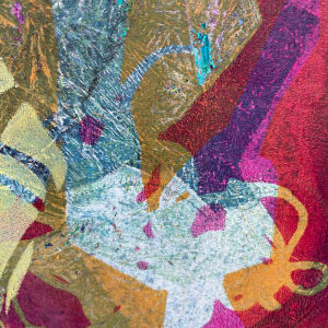 Club Clam by Kathy Cornwell  Image: Detail of Club Clam, fine art monotype by artist Kathy Cornwell