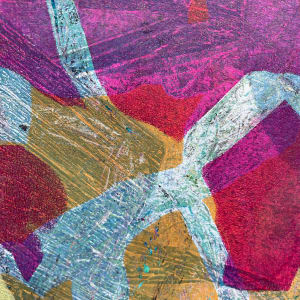 Club Clam by Kathy Cornwell  Image: Detail of Club Clam, fine art monotype by artist Kathy Cornwell