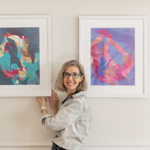Hip Business by Kathy Cornwell  Image: Hip Business in situ (with the artist, Kathy Cornwell)