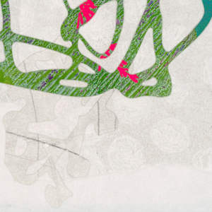 Kissy Kissy by Kathy Cornwell  Image: detail image of Kissy Kissy collage