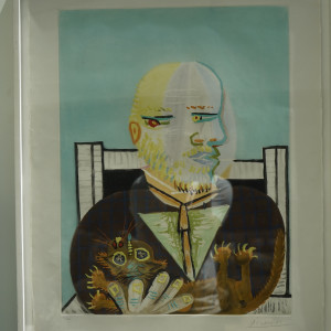Vollard et son chat / Portrait of Ambroise Vollard with His Cat by Pablo Picasso 