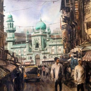 Landmarks of Mumbai - Green Mosque at Mohammed Ali Road by Mazher Nizar