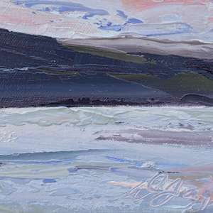 Gloaming Goughs Bay 1 by Wendy Jagger  Image: detail - signature