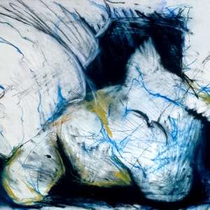 Blue Abstract by Mary Higgins