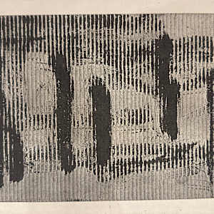 Blue Lines Scape (Zerox Prints Nine Unique Oil stick Based) by Richard Morrison, Image 1.