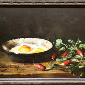 Still Life with Eggs and Radishes by G. Duponnier