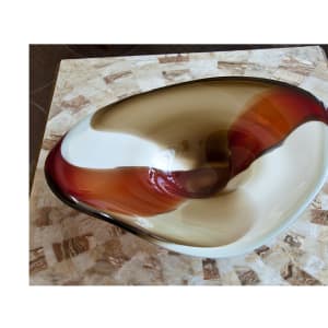Pistachio Twilight Platter by Twisp River Glass