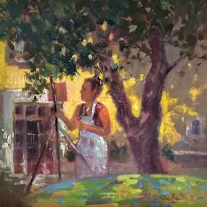 Karen Painting in Provence by Linda Richichi