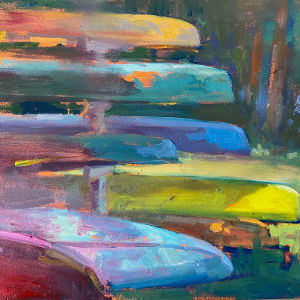 Stacked Kayaks by Linda Richichi
