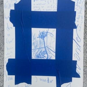 Petals in a vase, scene turned to blue, or at least that's how I see it, I wonder by Nicole Sylvia Javorsky 