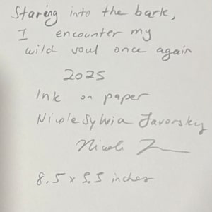 Staring into the bark, I encounter my wild soul once again by Nicole Sylvia Javorsky 