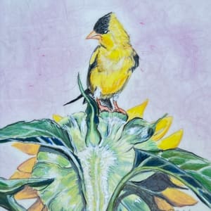 Visit with Yellow Finch by Bonnie Schetski