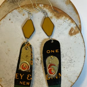 reconstructed tin earrings by Chris Horner