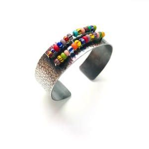 Textured and Beaded Bracelet by Laurel Nathanson