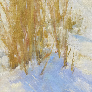 Grasses in Snow by Lamya Deeb