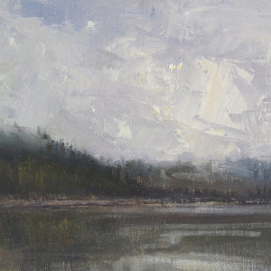 Misty Morning, Phelps Lake by Lamya Deeb