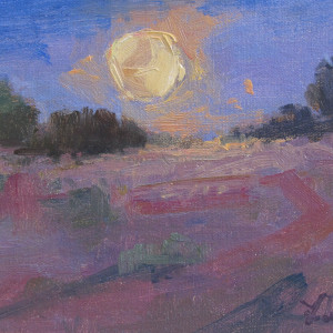 Moonrise over the Hill by Lamya Deeb