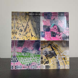 Paperweight 4 by Paul Shain  Image: Collect all four! Another way to display these pieces.
