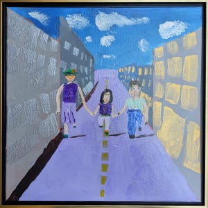 Granny and the Kids by Paul Shain  Image: Framed