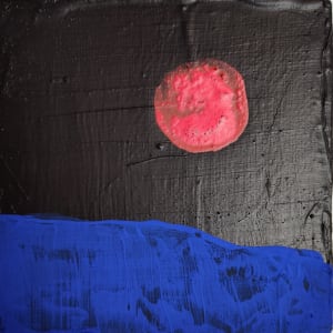 Midnight’s Scarlet Moon by Paul Shain 