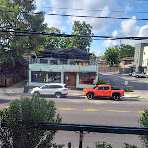 Gotta Cut Loose by Paul Shain  Image: A photograph I took from the second floor of Agora before starting the sketch.