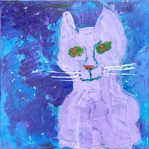 Mauve cat by Paul Shain 