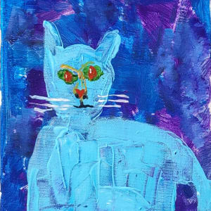 Sky Blue Cat by Paul Shain