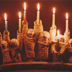 Note card: Menorah by Paul Shain